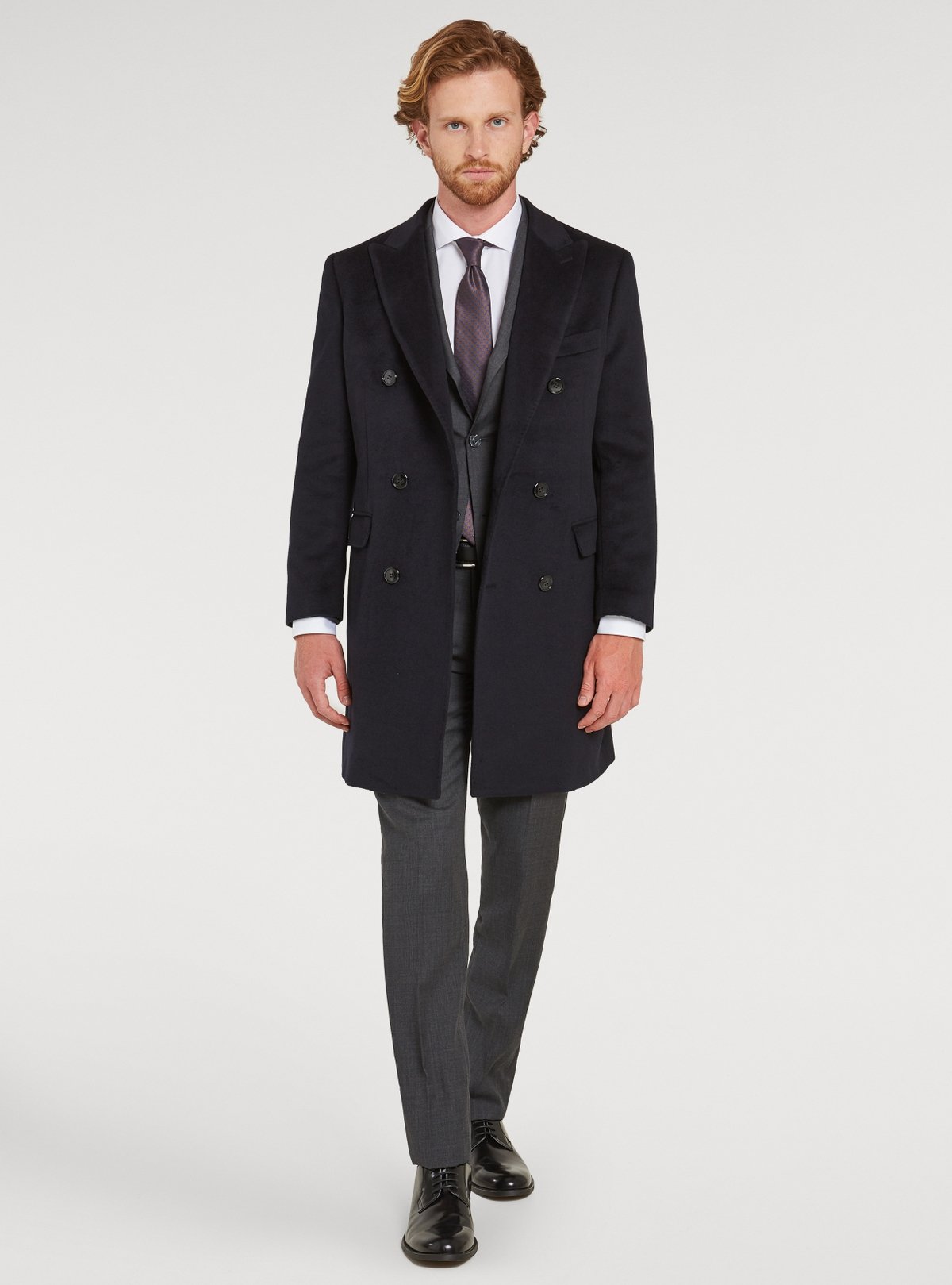 Manteau croisé en cachemire