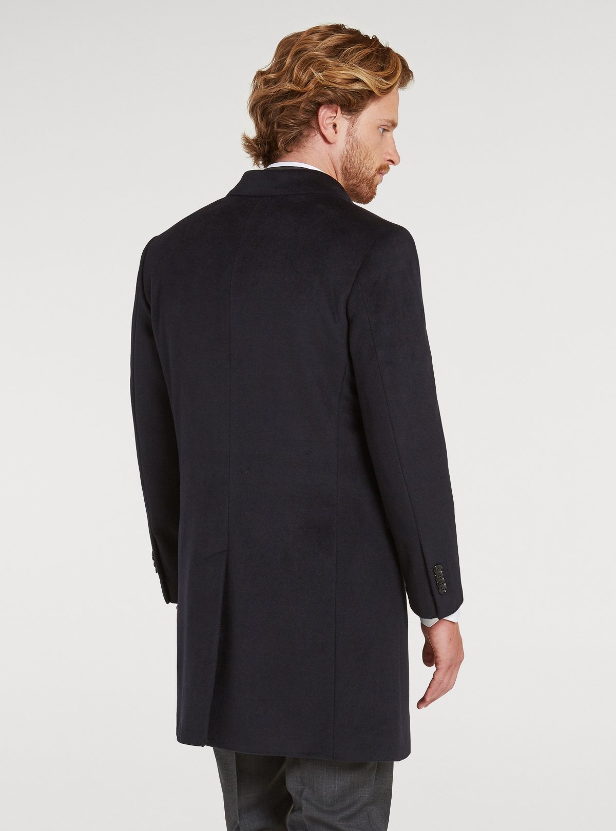 Manteau croisé en cachemire