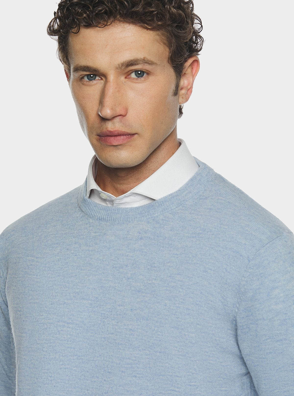 Pull col rond en laine cachemire