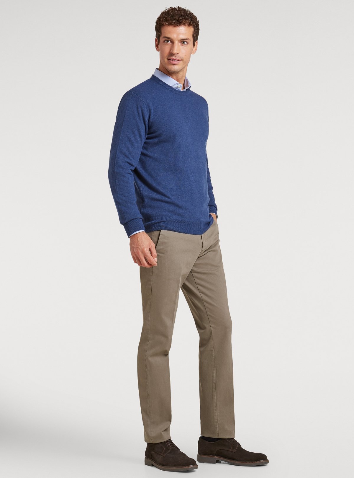 Pull col rond en laine cachemire