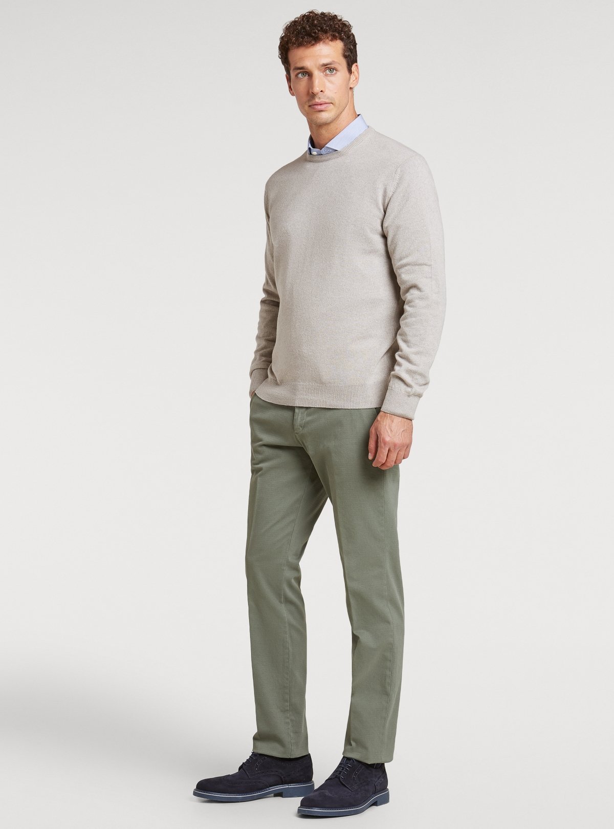 Pull col rond en laine cachemire