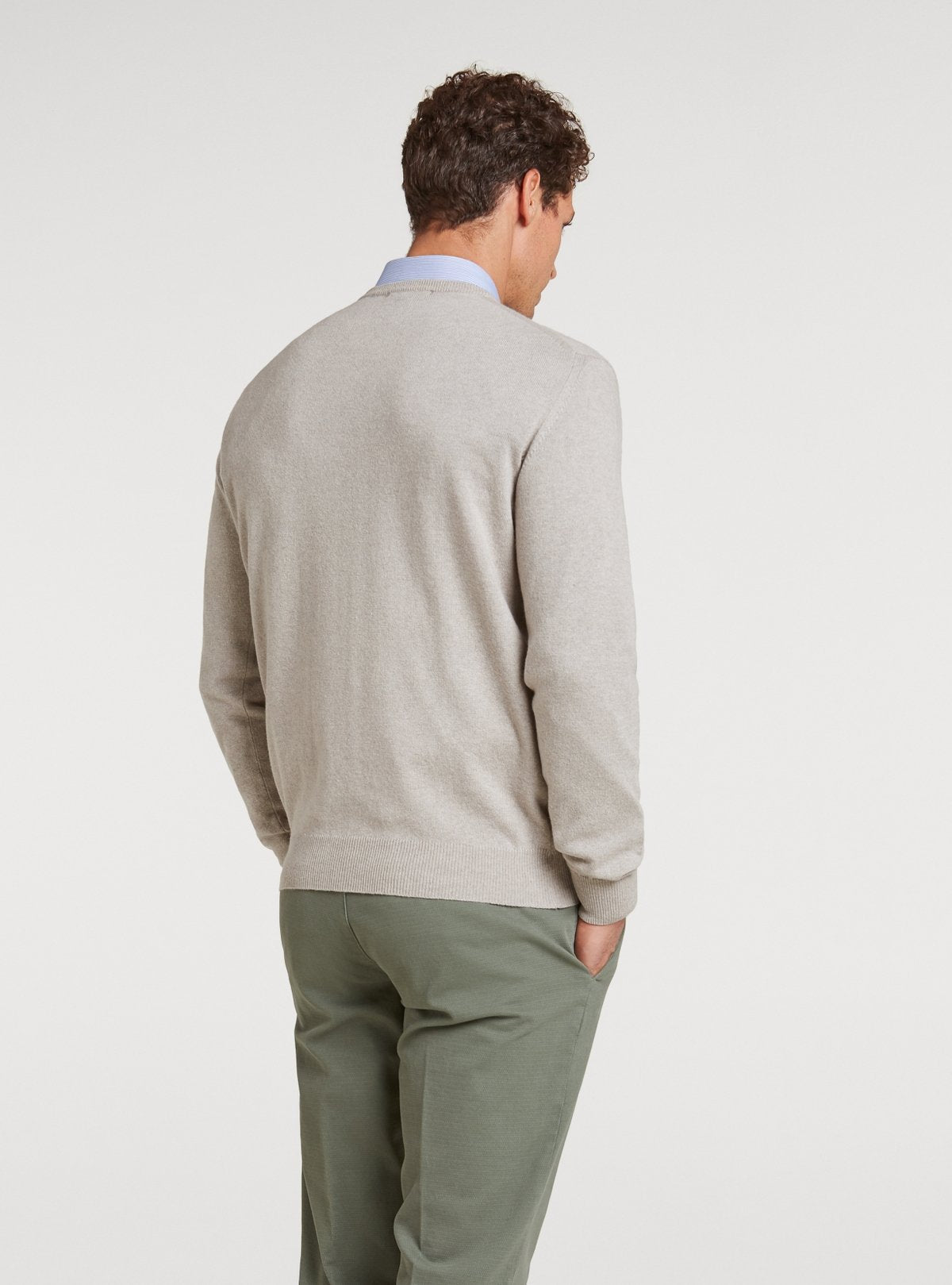 Pull col rond en laine cachemire