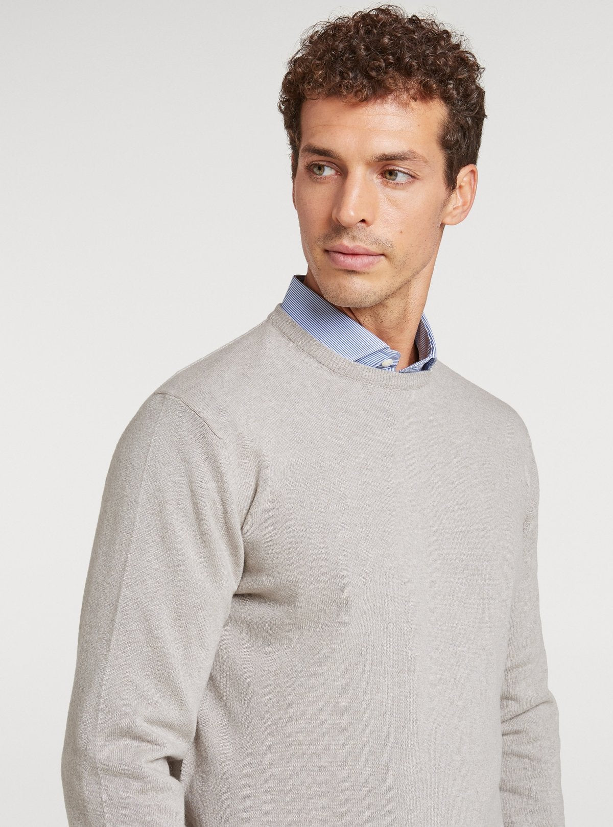 Pull col rond en laine cachemire