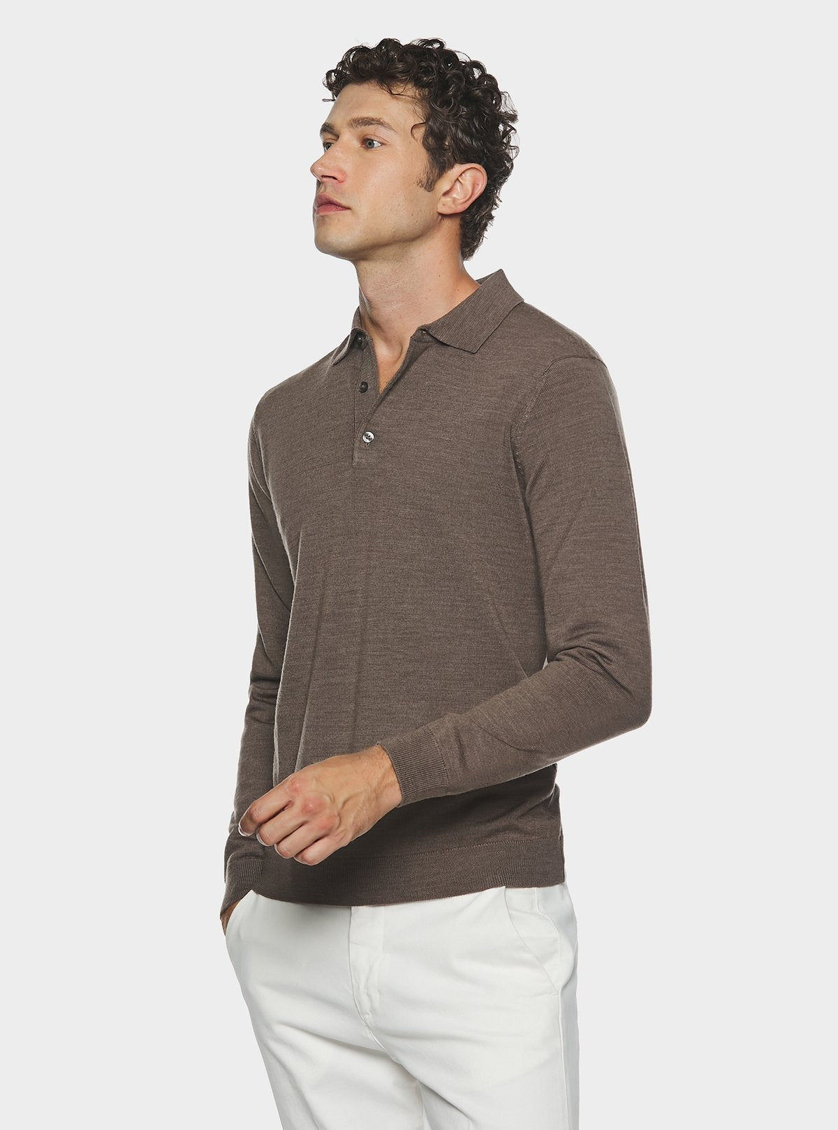 Polo en pure laine mérinos