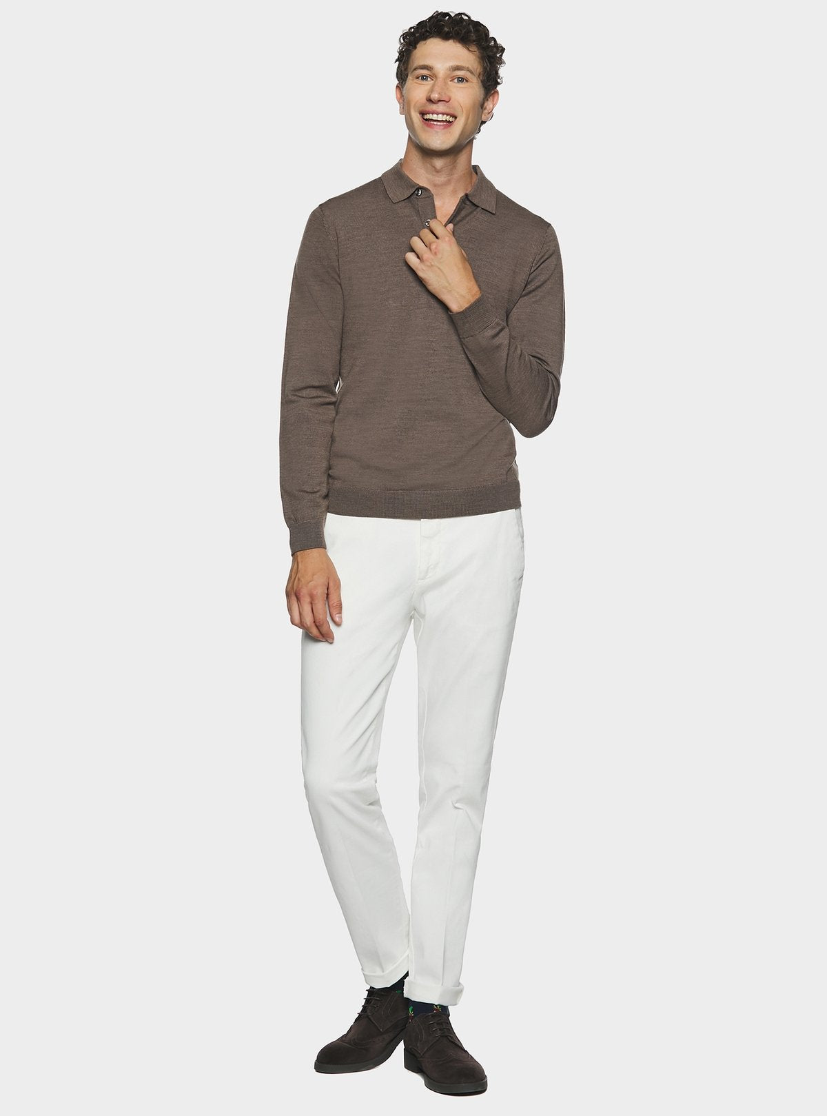 Polo en pure laine mérinos