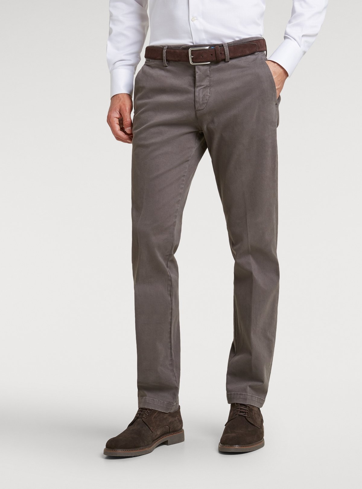 Pantalon chino en coton avec poche américaine