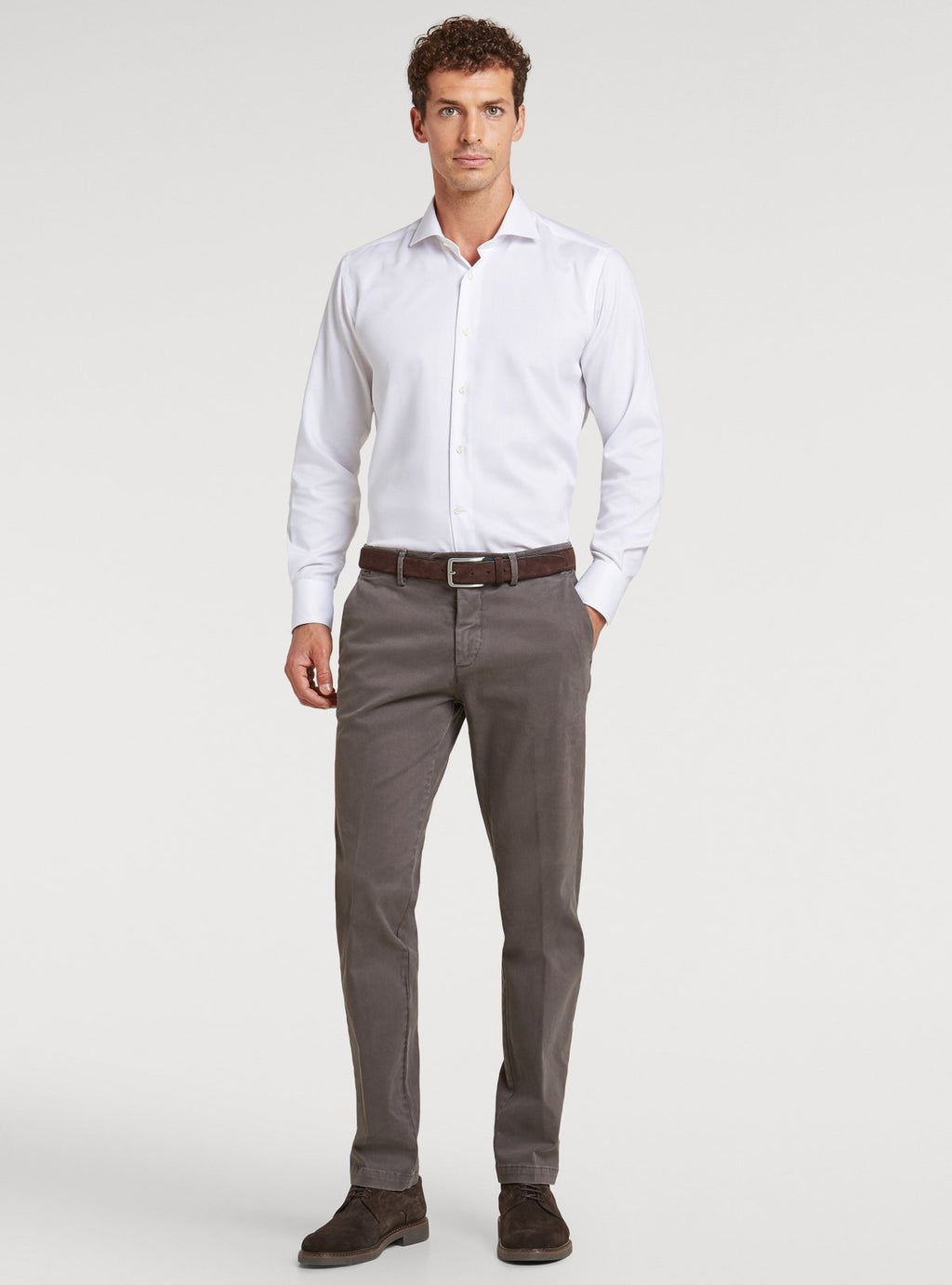 Pantalon chino en coton avec poche américaine