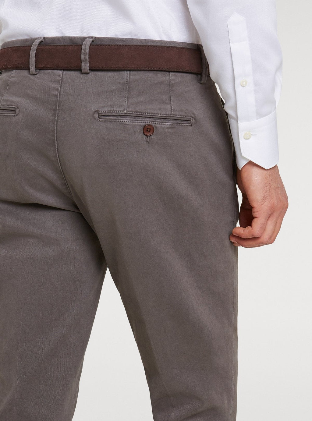 Pantalon chino en coton avec poche américaine