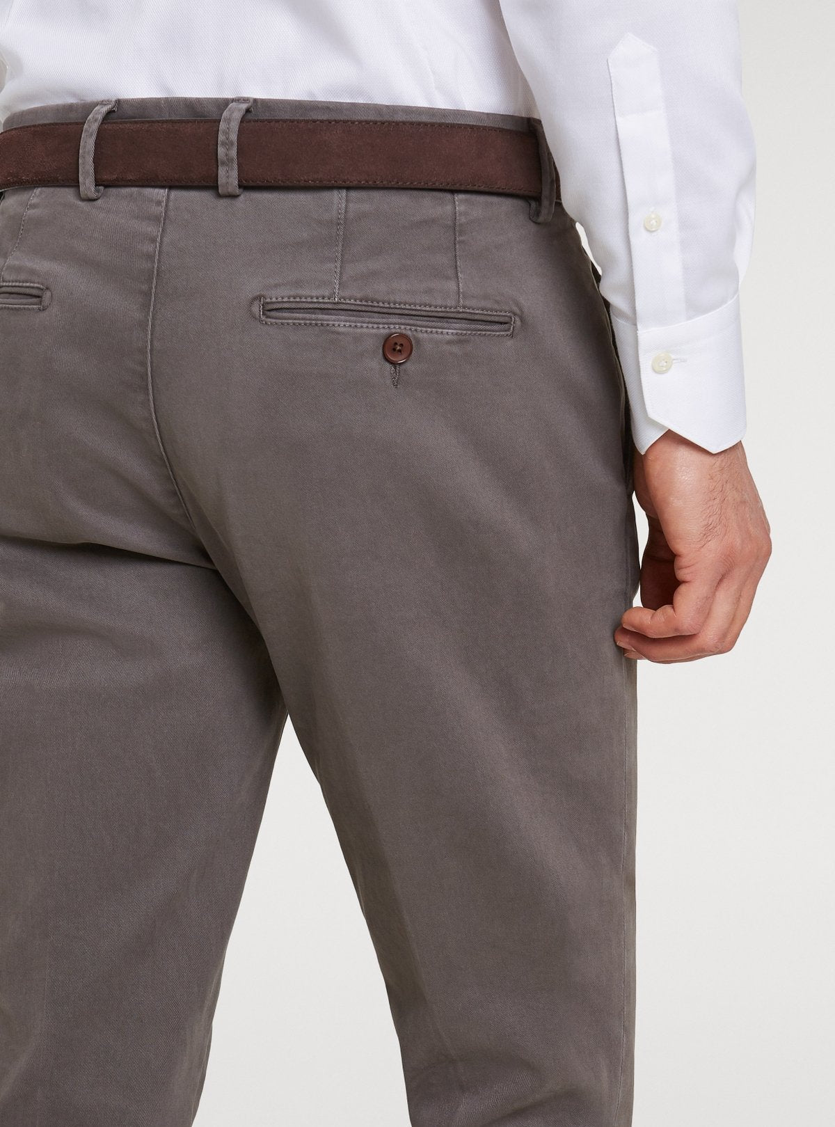 Pantalon chino en coton avec poche américaine