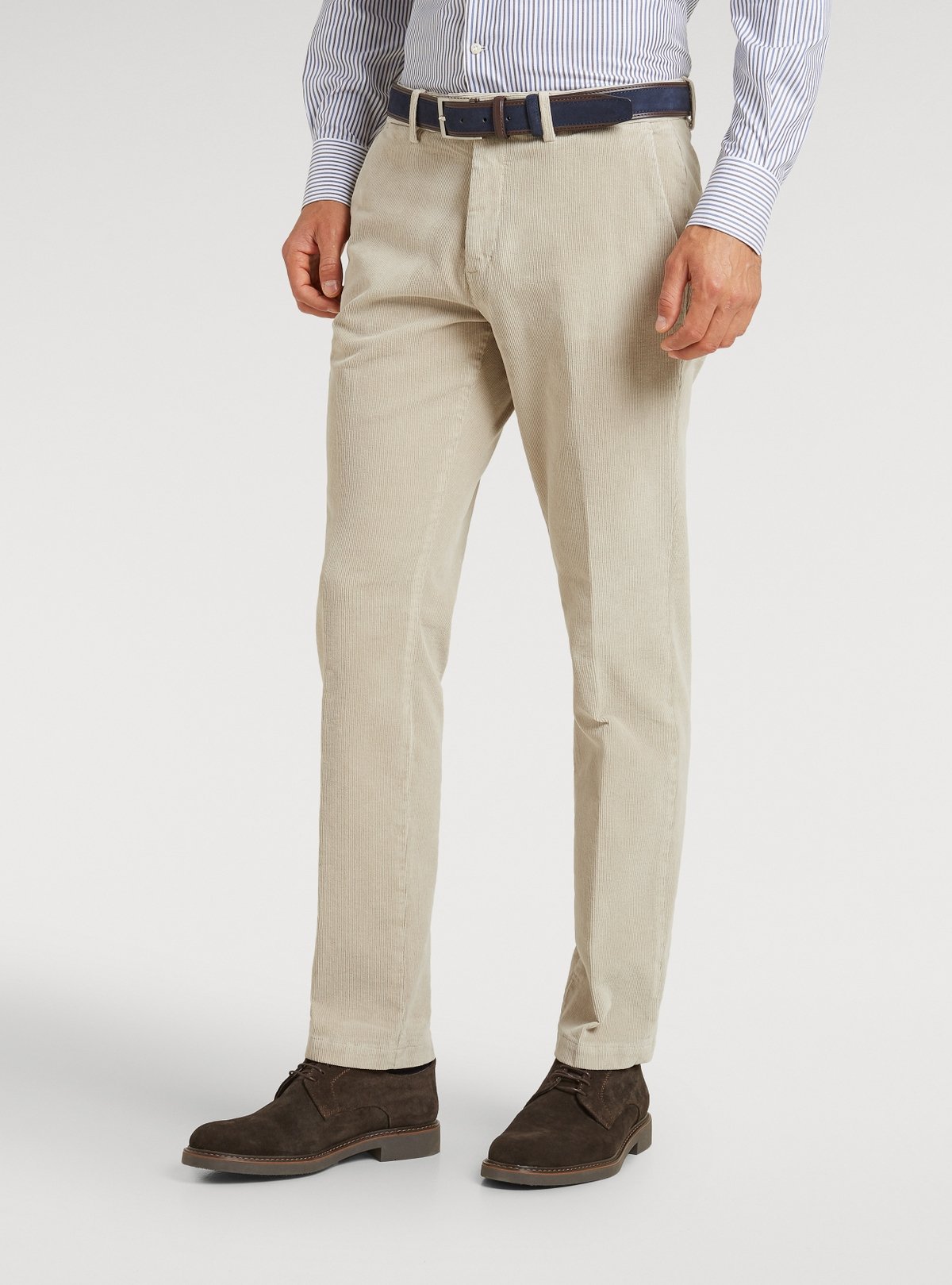Pantalon chino en velours côtelé avec poche américaine
