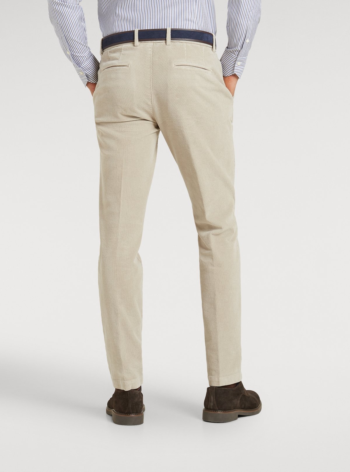 Pantalon chino en velours côtelé avec poche américaine