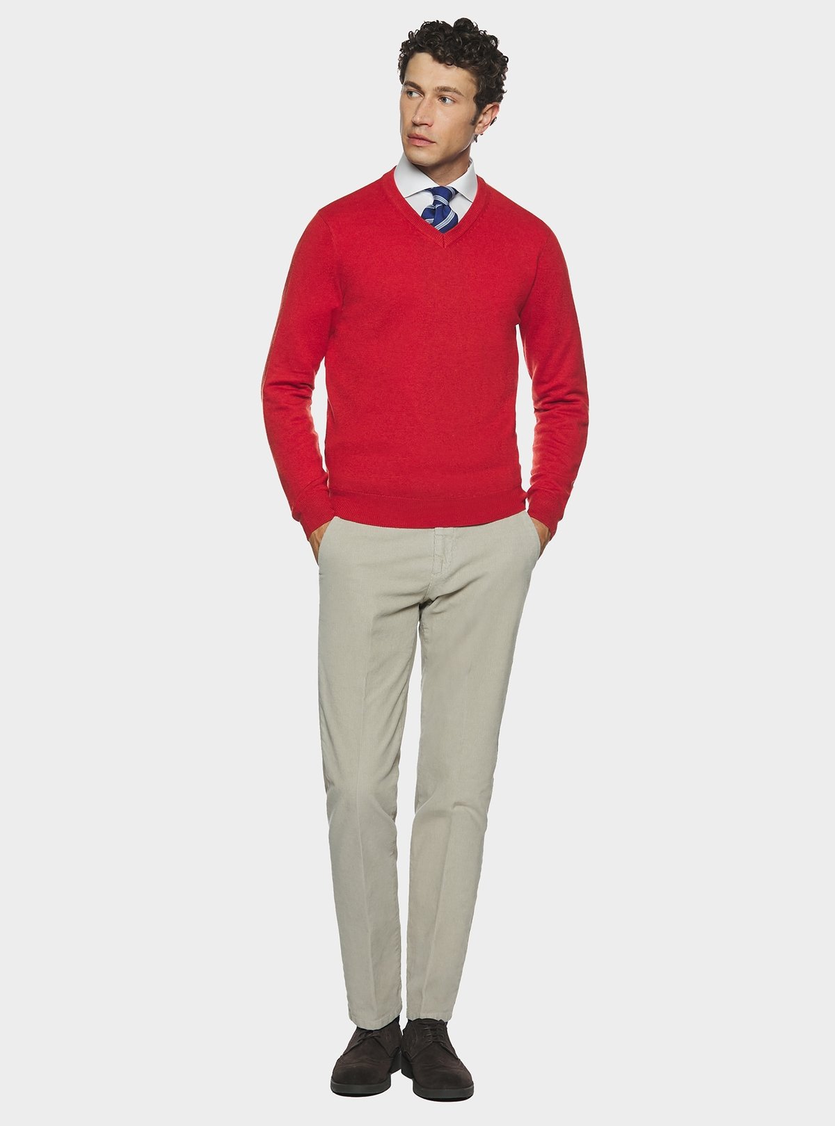 Chino en velours côtelé