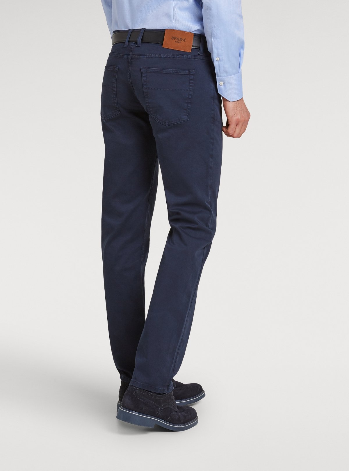 Pantalon 5 poches en gabardine de coton