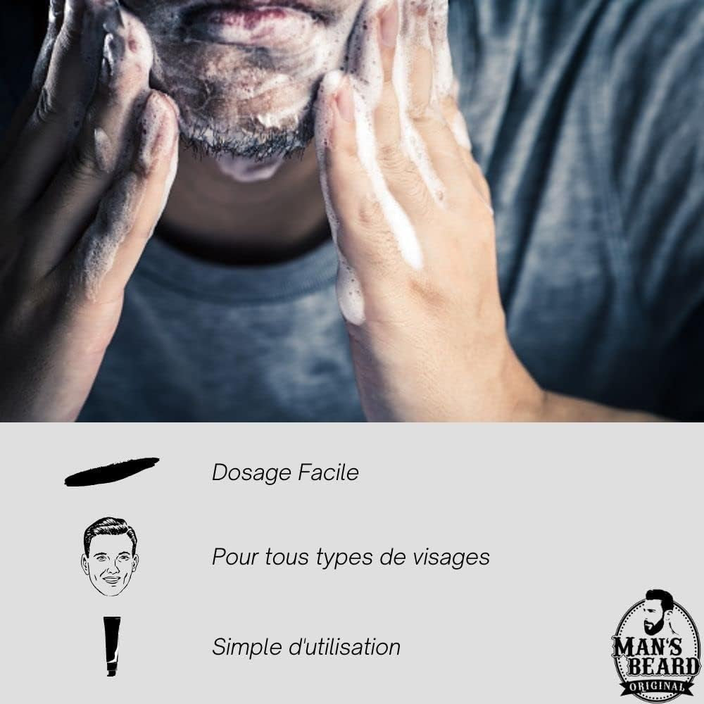 - Skincare Soin Homme- Exfoliant, Peeling Et Extracteur Point Noir- Gommage Corps Et Visage - Ingrédient D'Origine Naturelle - 100% Fabrication Française - 100 Ml