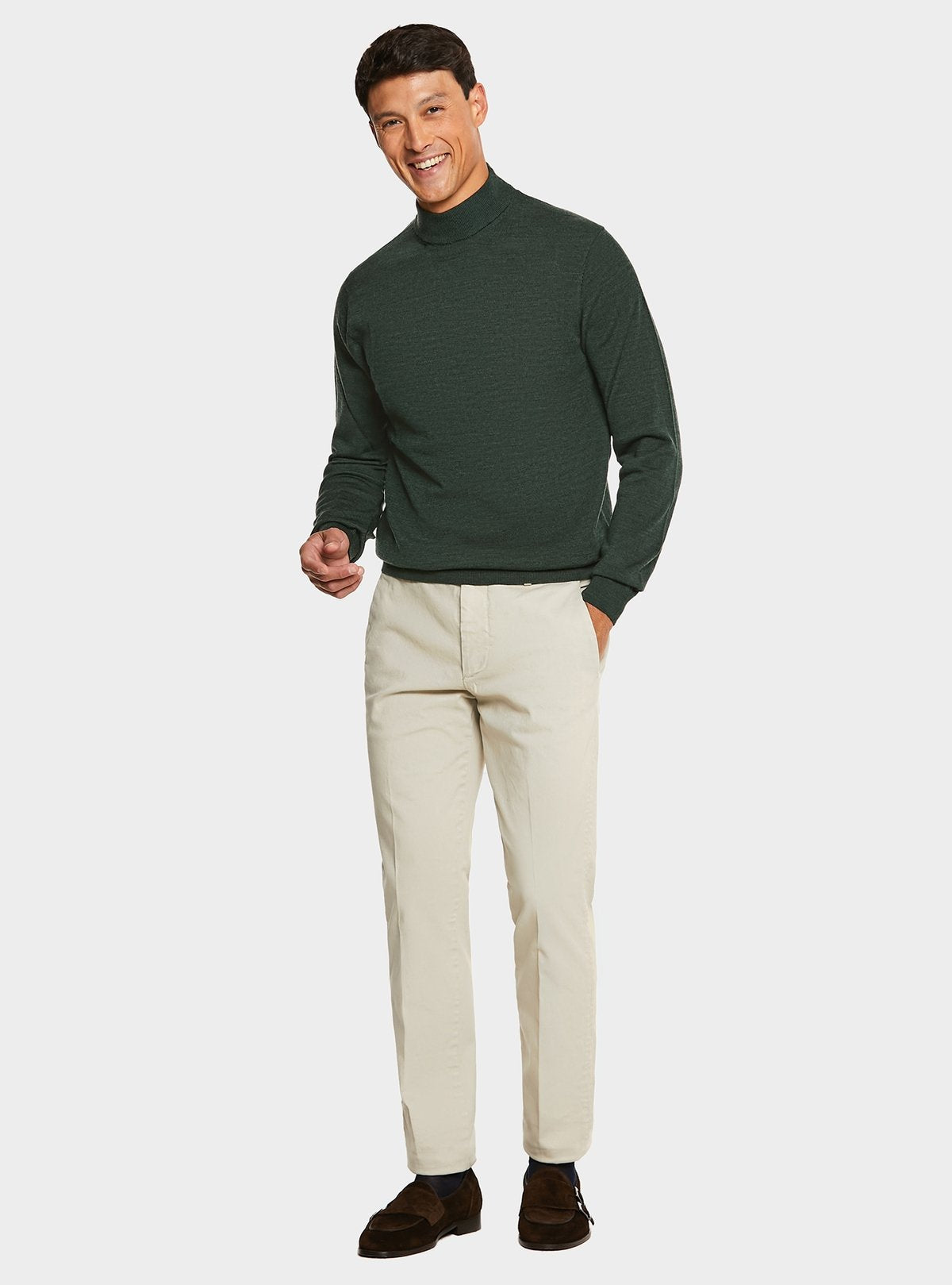 Pull col roulé en pure laine mérinos