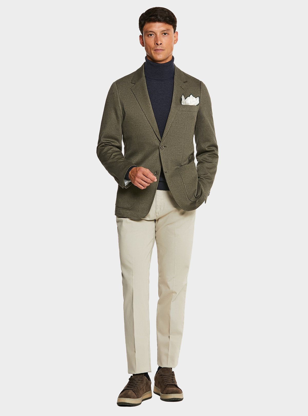 Veste pied-de-poule à simple boutonnage