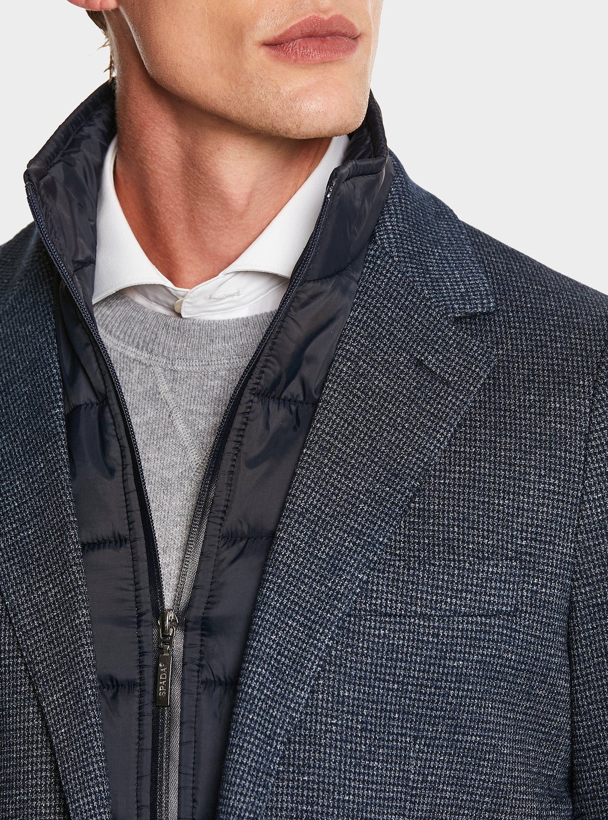 Veste pied-de-poule avec plastron