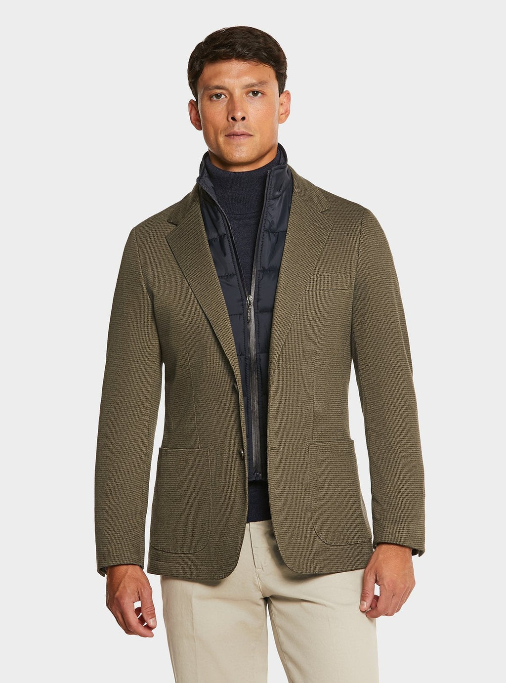 Veste pied-de-poule avec plastron