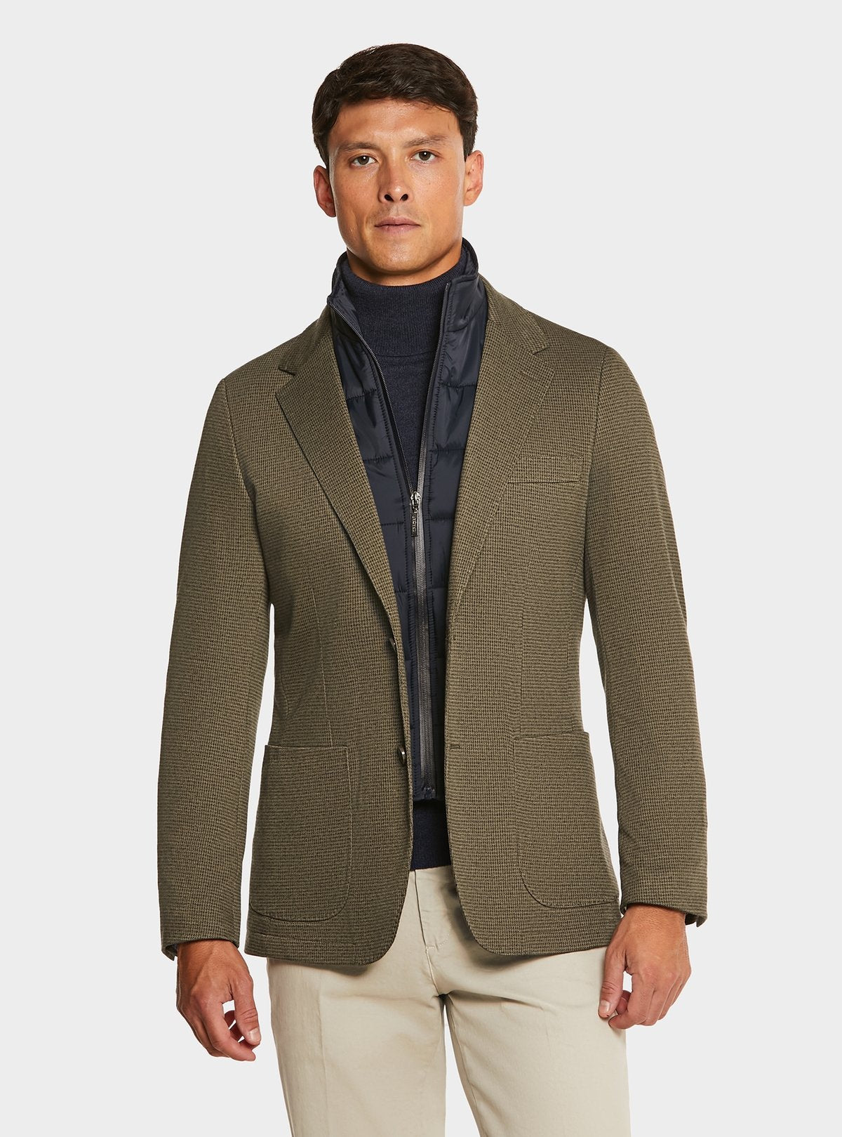 Veste pied-de-poule avec plastron