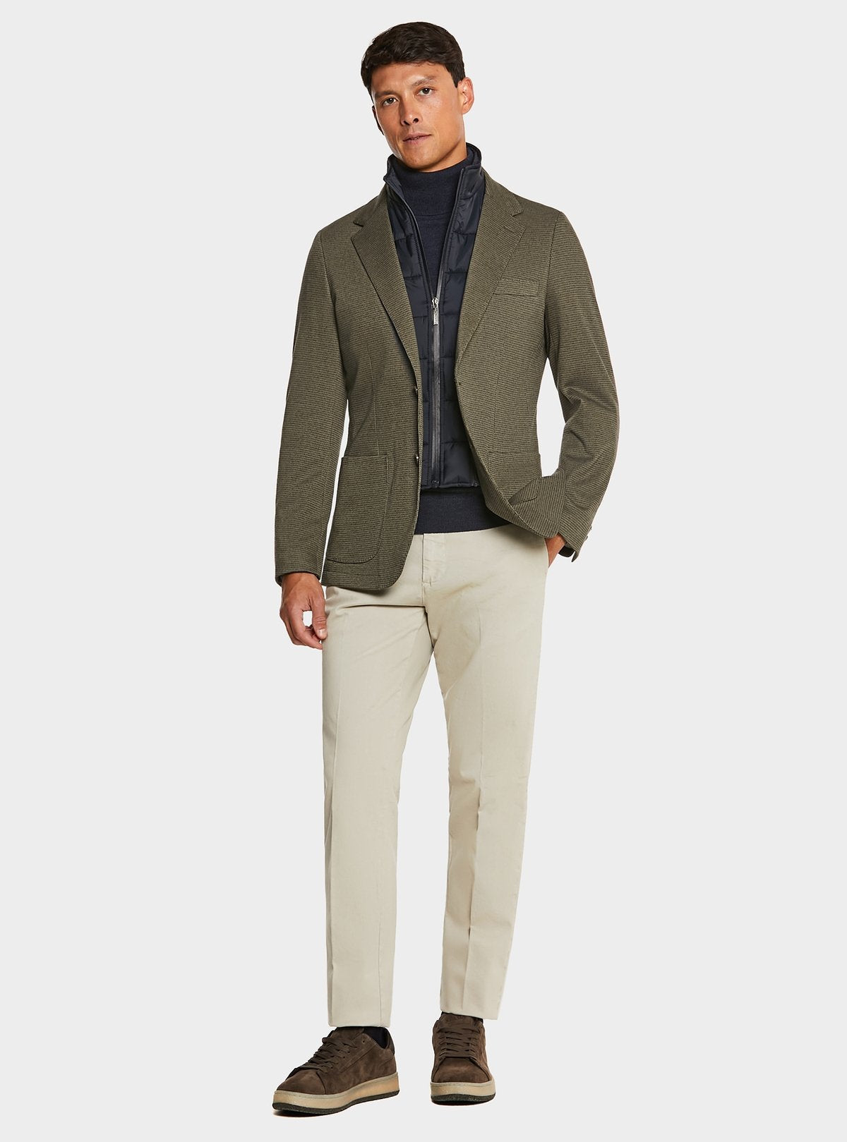Veste pied-de-poule avec plastron