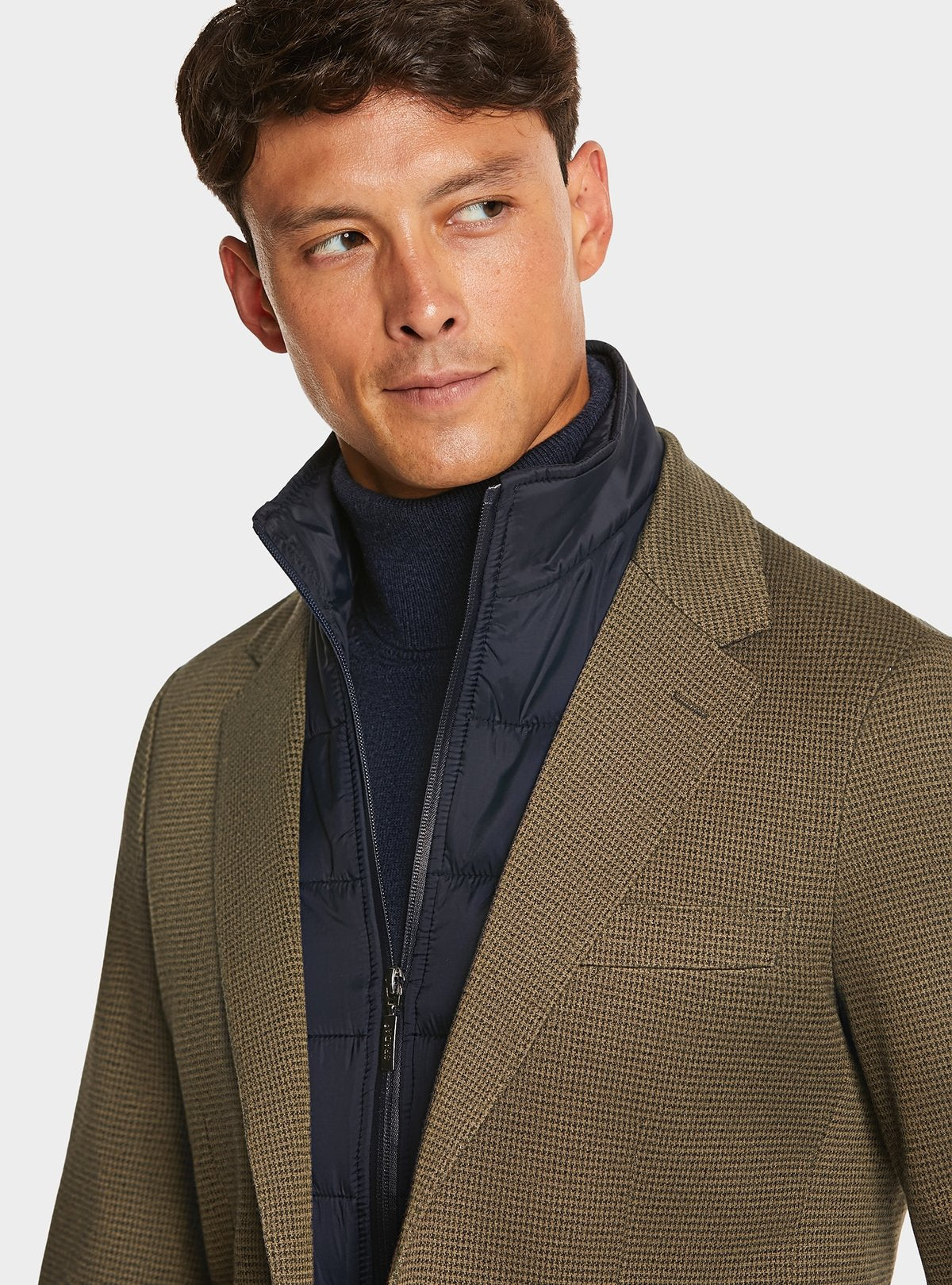 Veste pied-de-poule avec plastron