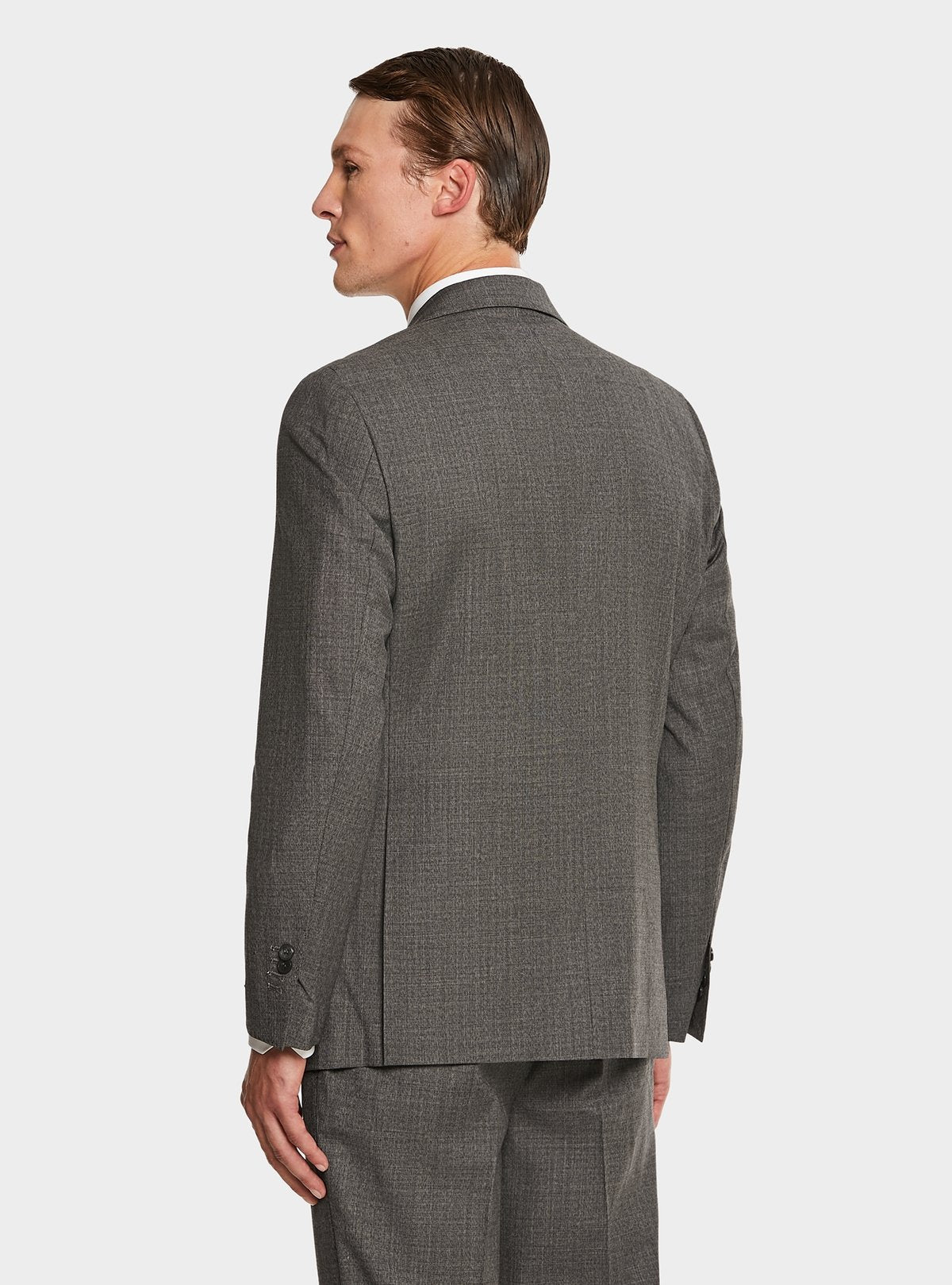 Costume en pure laine grisaille