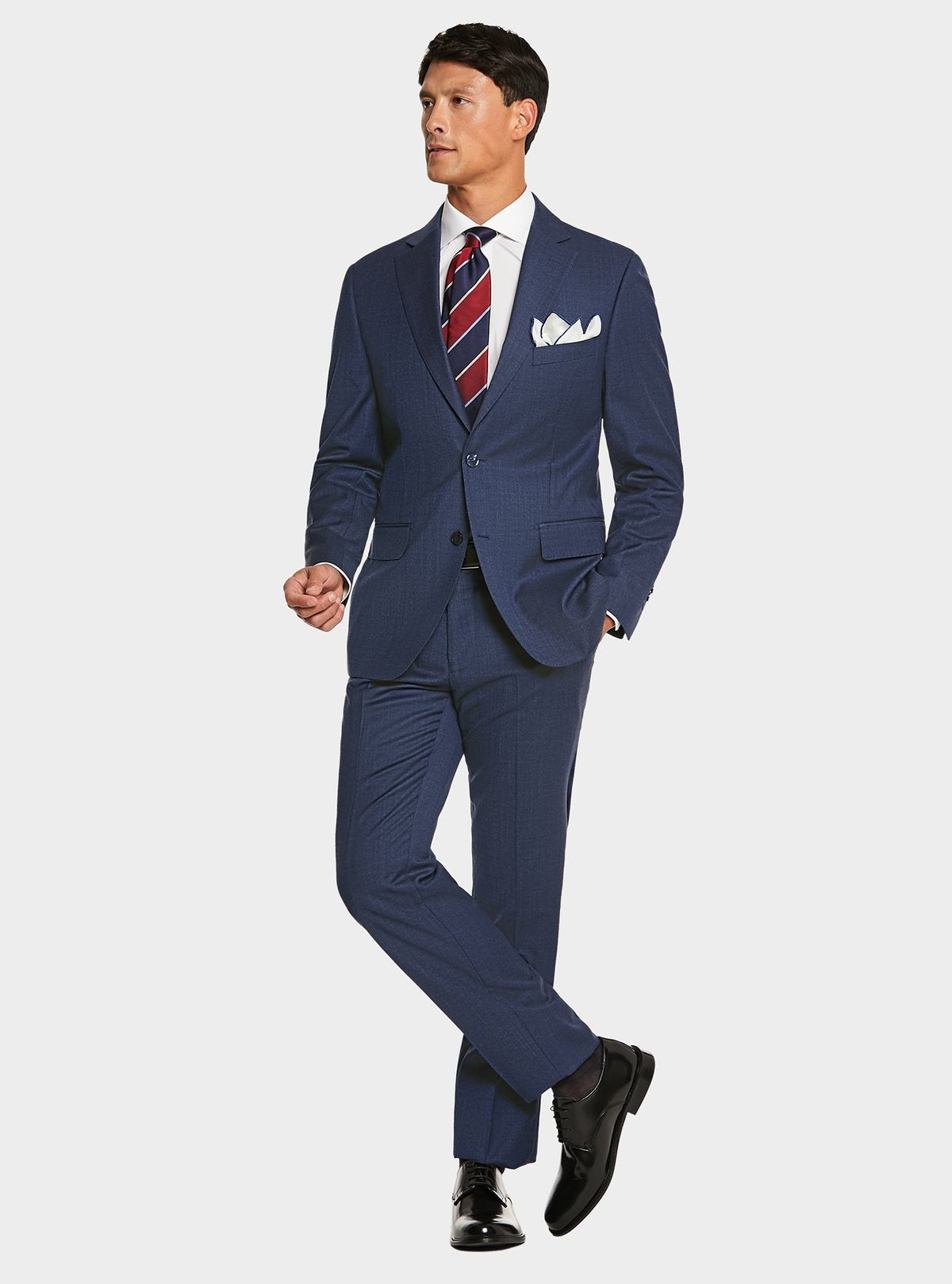 Costume en pure laine grisaille