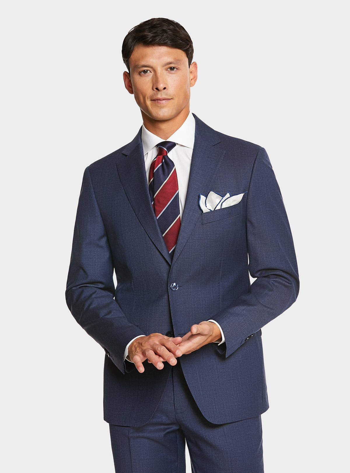 Costume en pure laine grisaille