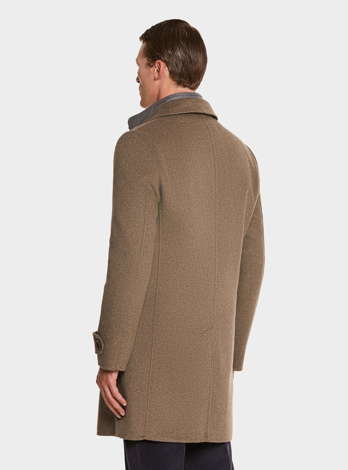 Manteau en laine et de cachemire avec gilet