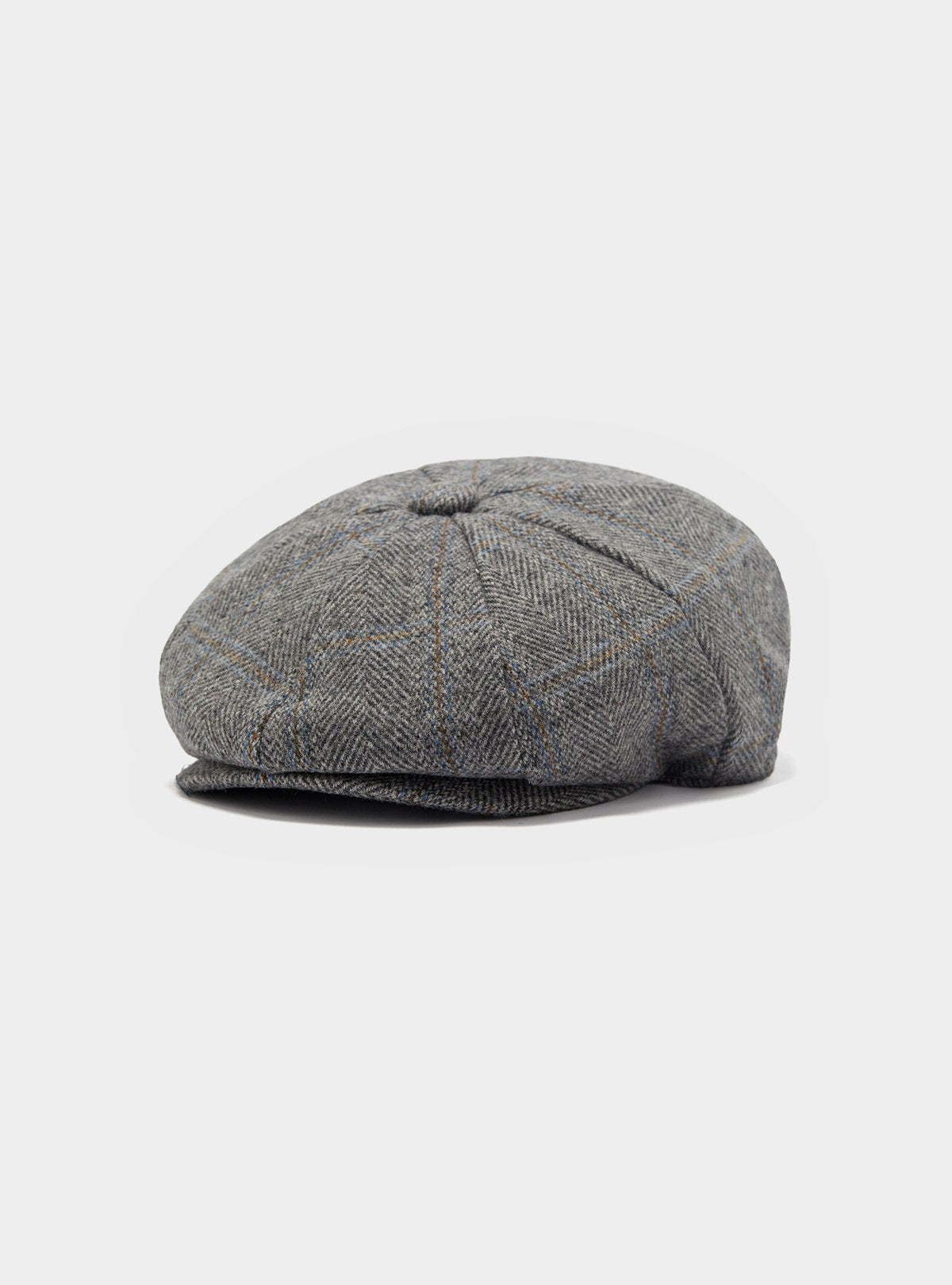 Casquette en laine à carreaux