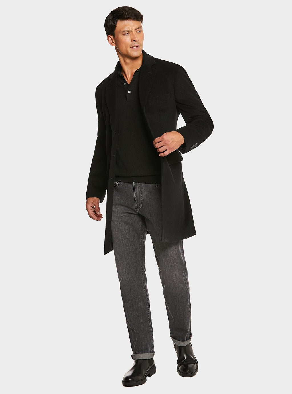 Manteau de couleur unie