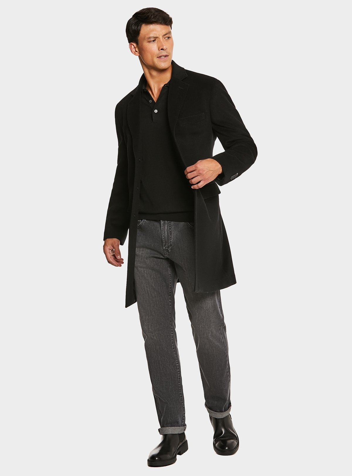 Manteau de couleur unie