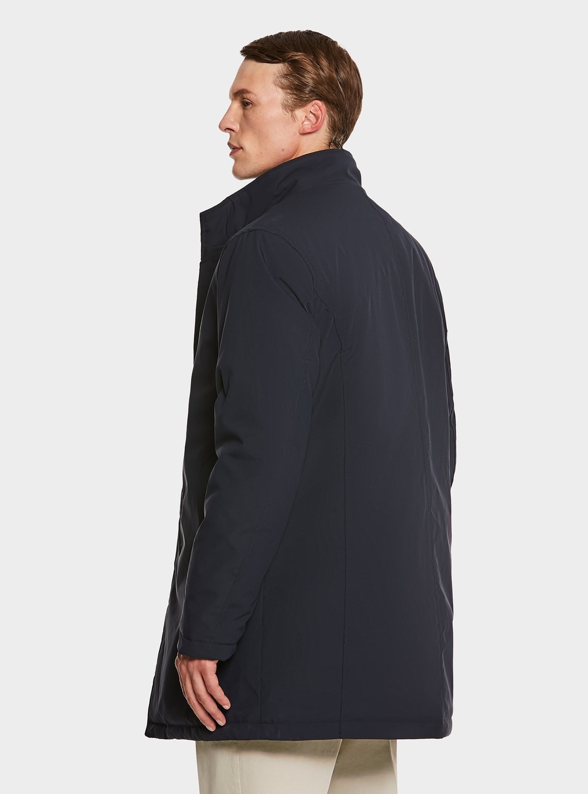 Veste longue avec plastron