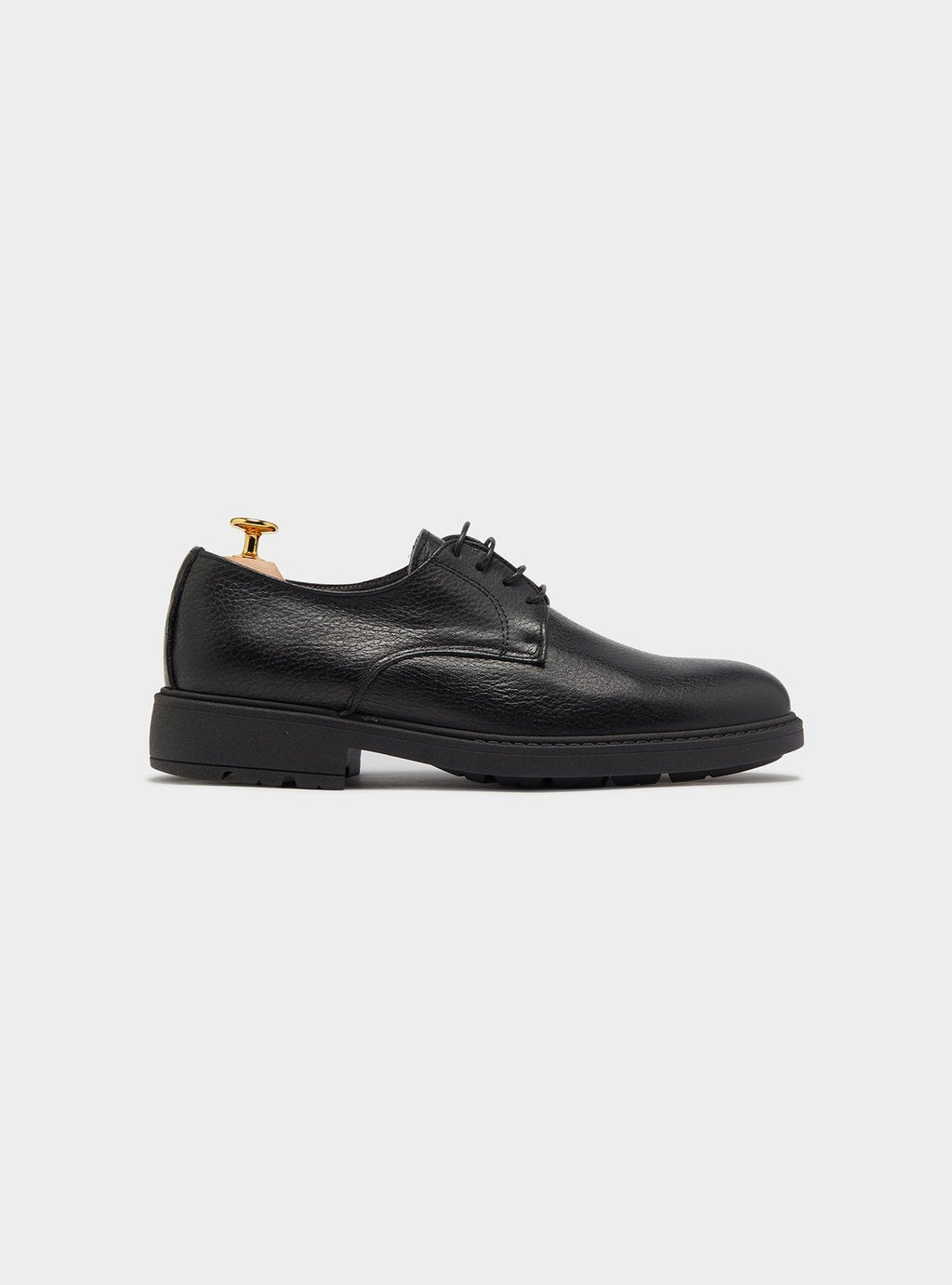 Chaussure derby en 100% cuir martelé