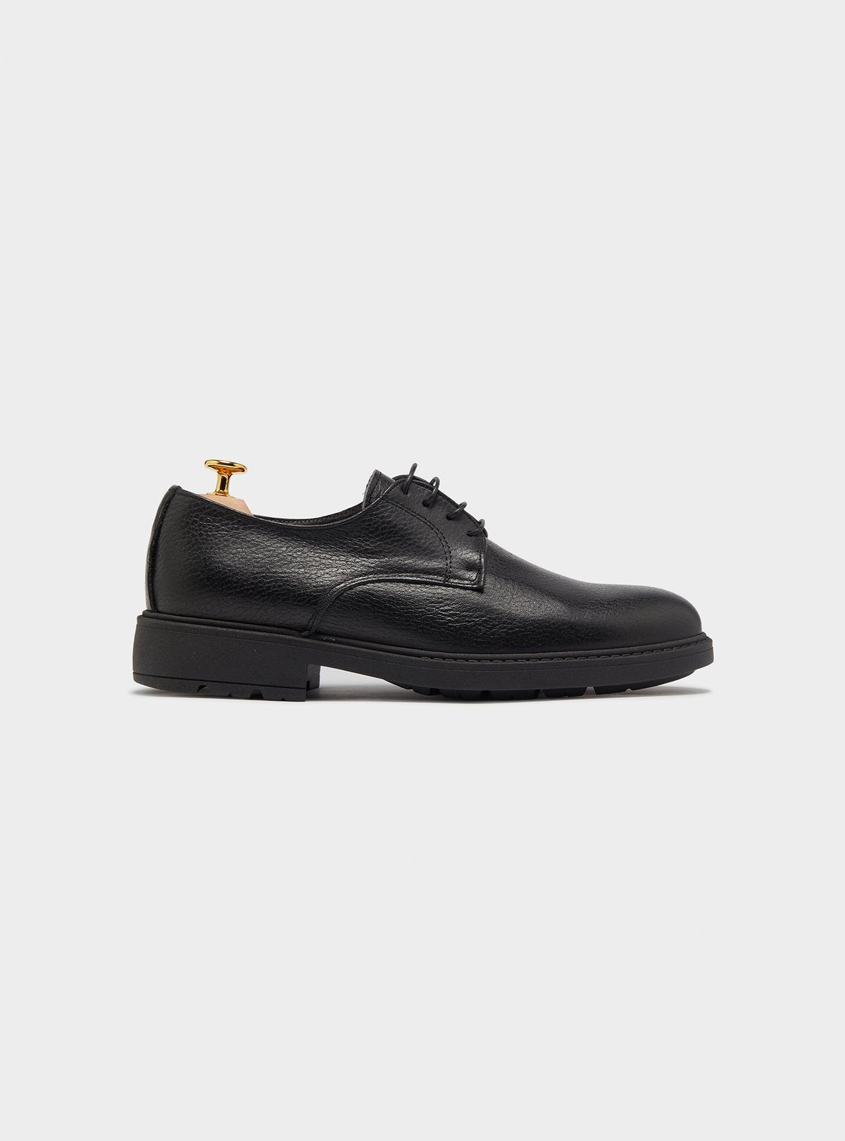 Chaussure derby en 100% cuir martelé