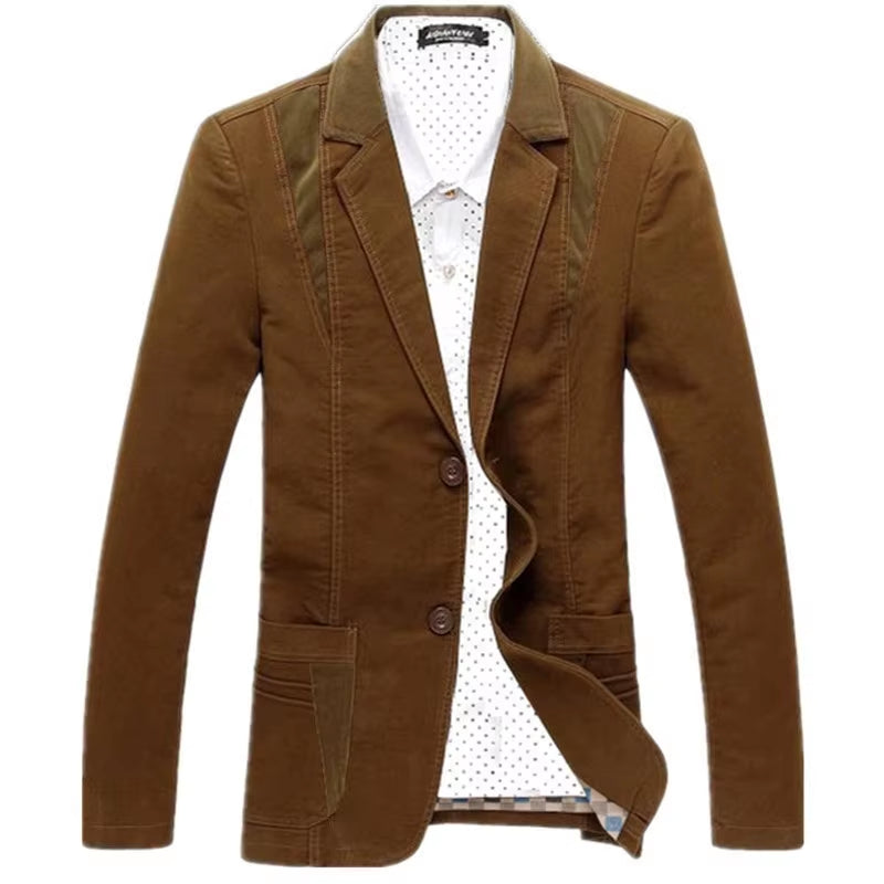New Men Casual Blazer Oversized Suit Jacket Fashion Men Blazers Slim Fit Men'S Clothing Vetement Homme 6XL A2G8012