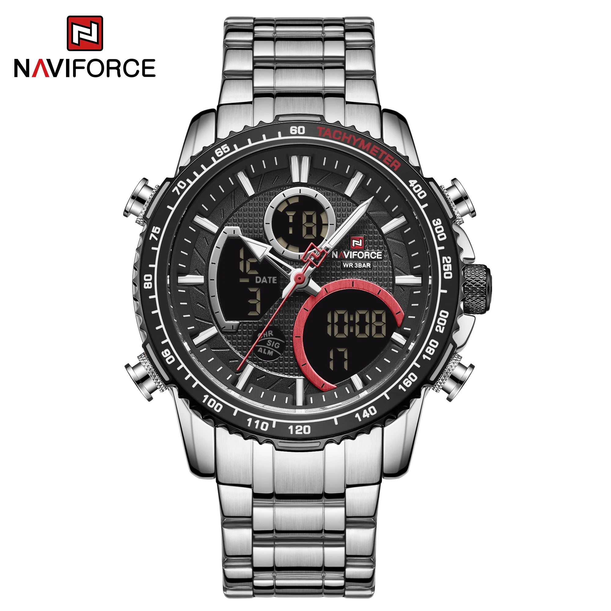 Fashion Men Watch Luxury Brand Sport Watch for Men Chronograph Quartz Wristwatch Military Waterproof Steel Band Clock