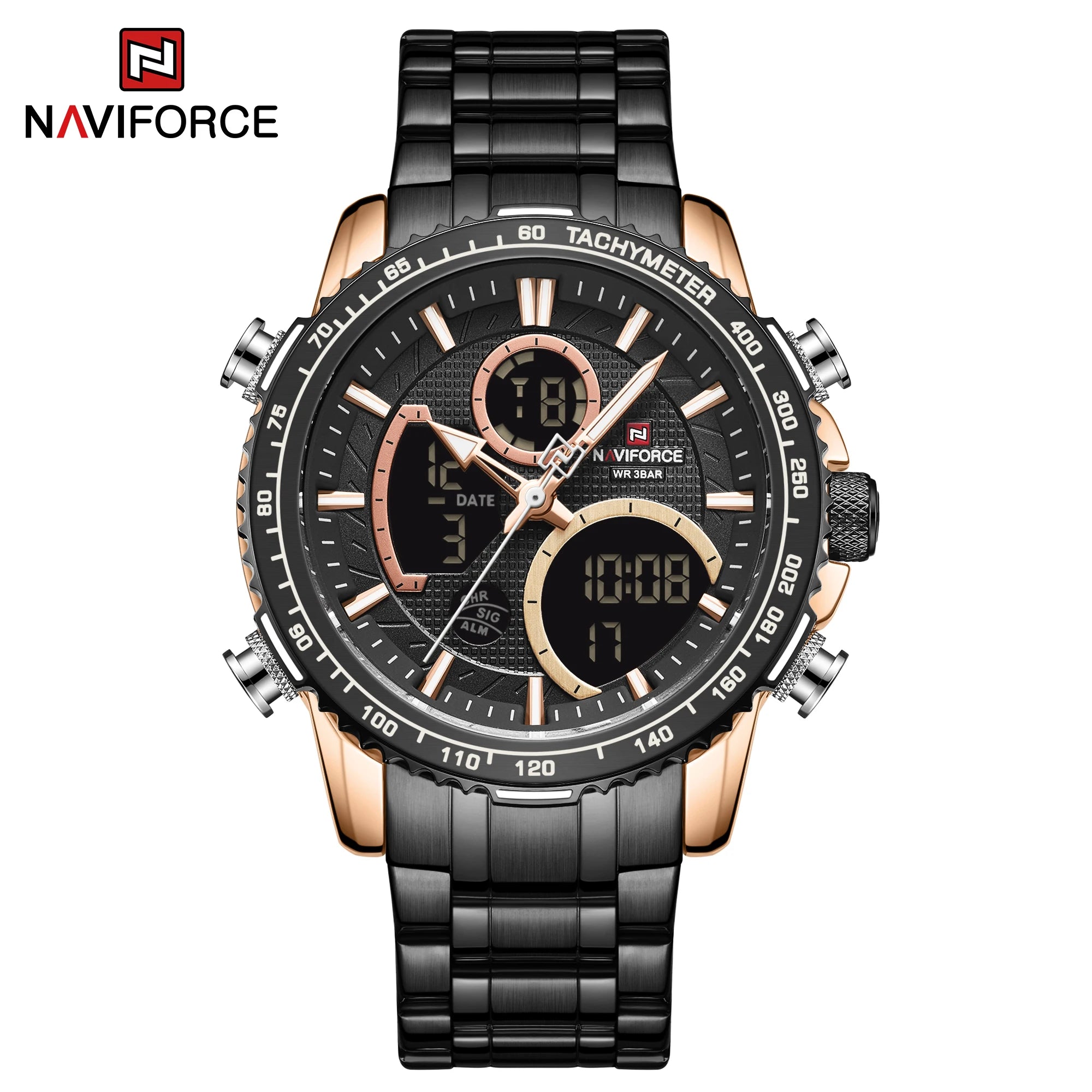 Fashion Men Watch Luxury Brand Sport Watch for Men Chronograph Quartz Wristwatch Military Waterproof Steel Band Clock