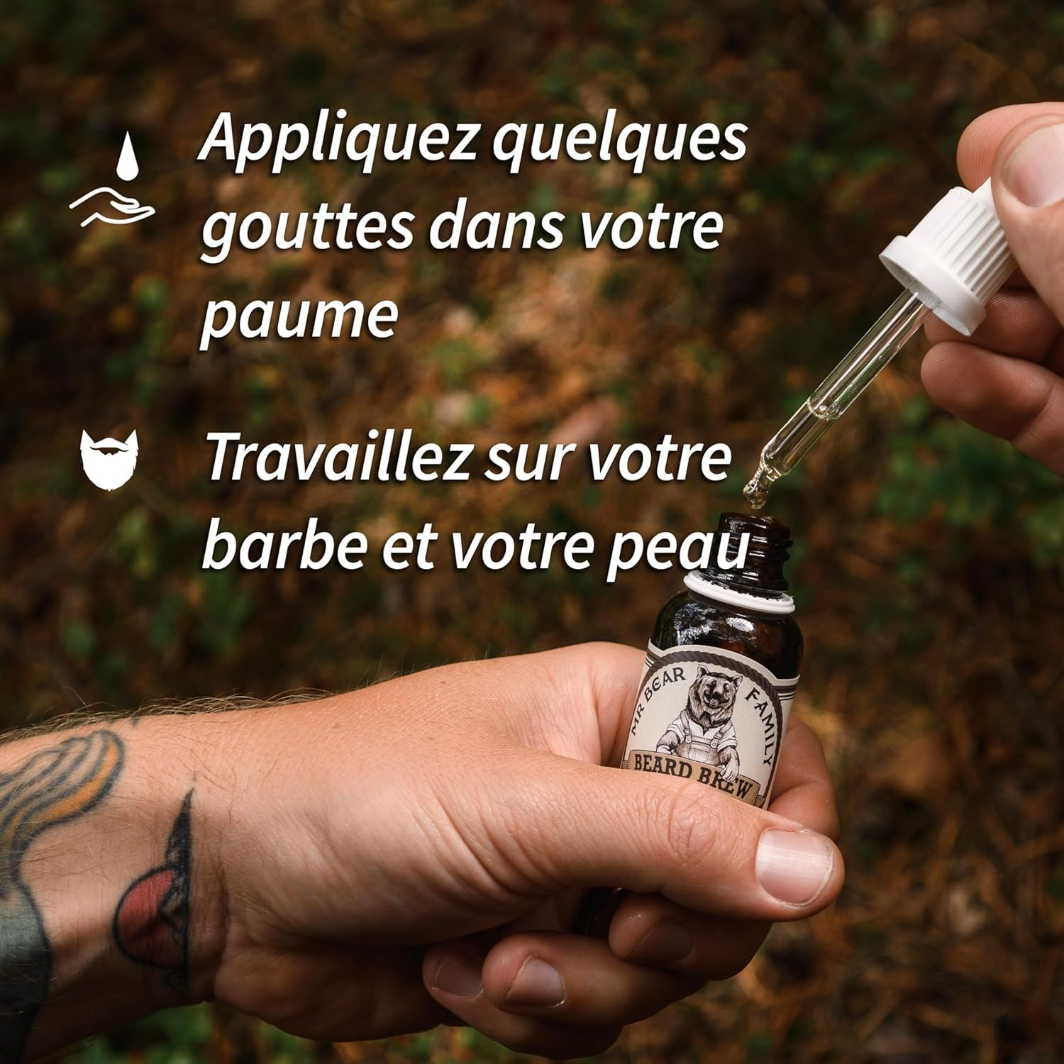 Huile Barbe Hommes - Nature - Entretient La Barbe - Huile Pour Pousse De La Barbe Hydratante À L’Huile De Jojoba & D’Argan - Huile À Barbe Hommes - Soin Barbe Hydratant Hommes 60 Ml