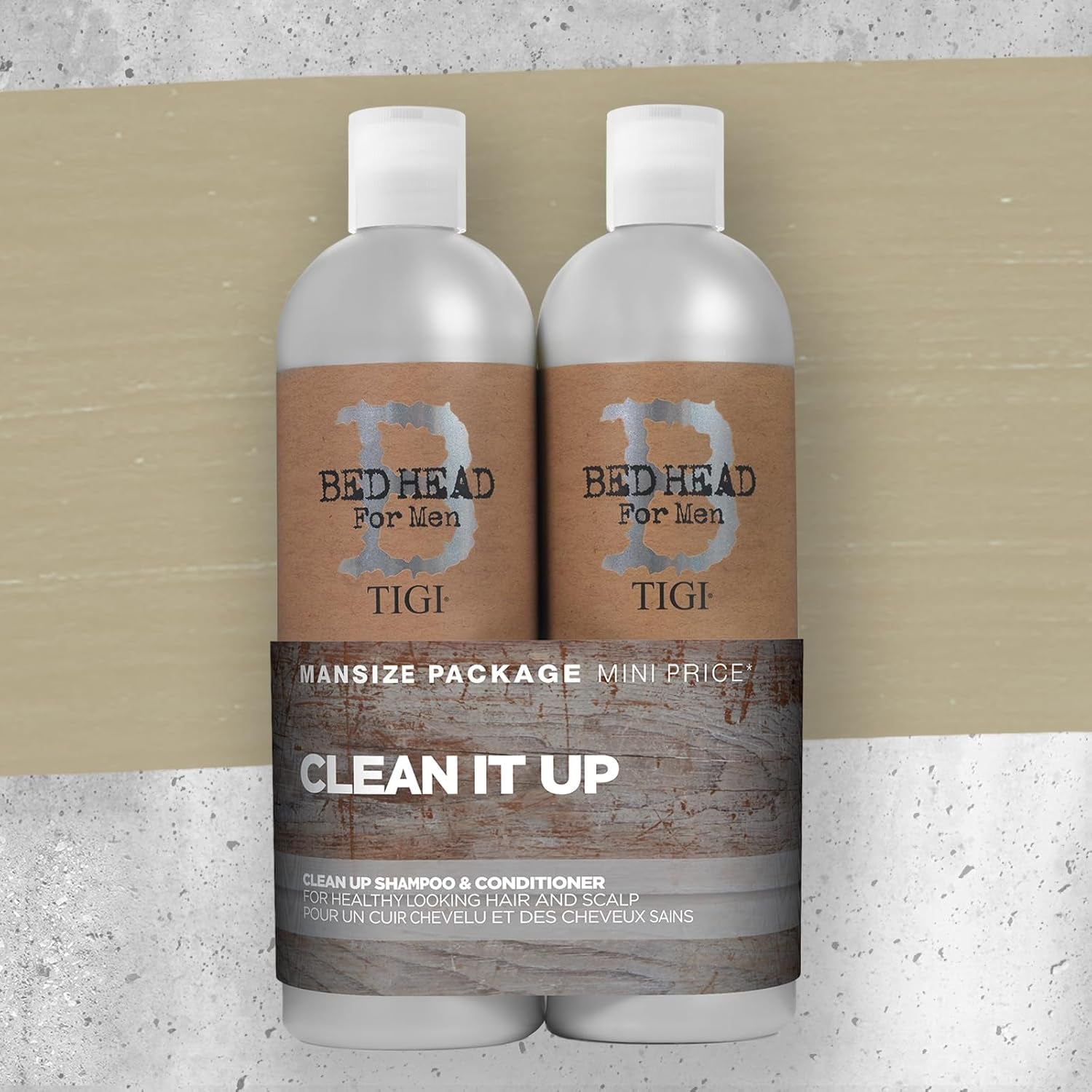 for Men by  | Clean up Pack Shampooing Et Après-Shampooing Hydratant Pour Homme | Soin Quotidien Pour Des Cheveux Et Un Cuir Chevelu Sains | Pour Cheveux Normaux | 2X750 Ml