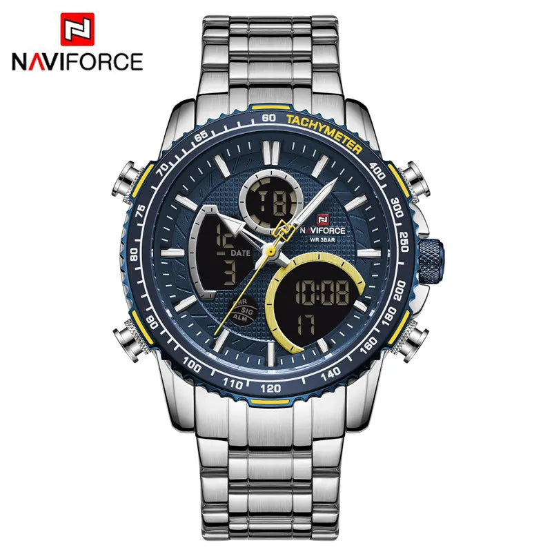Fashion Men Watch Luxury Brand Sport Watch for Men Chronograph Quartz Wristwatch Military Waterproof Steel Band Clock