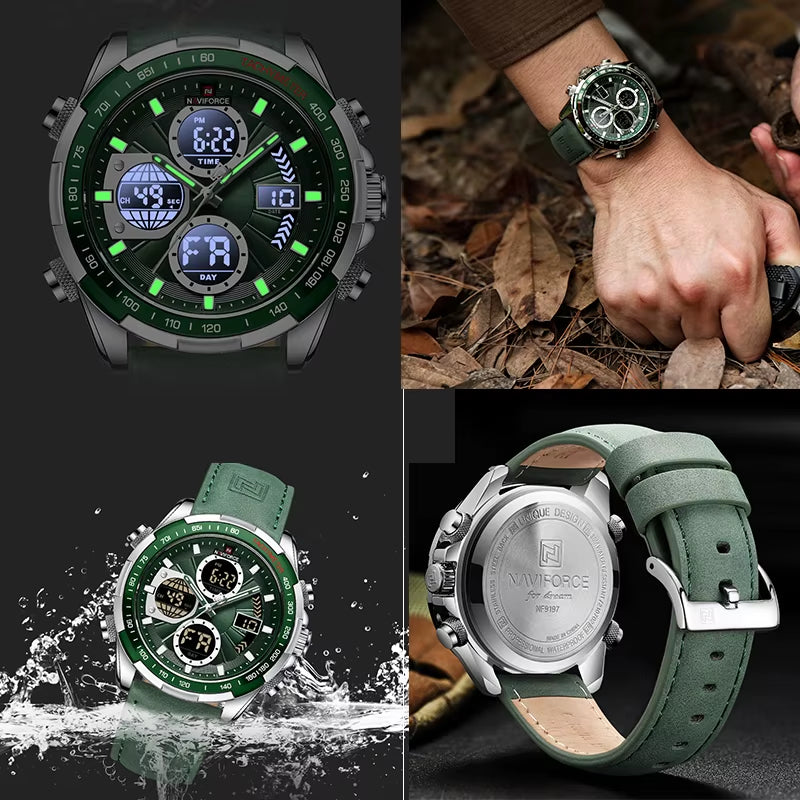 Fashion Military Watches for Men Luxury Original Sports Chronograph Watch ​Waterproof Quartz Clock Digital Wristwatch