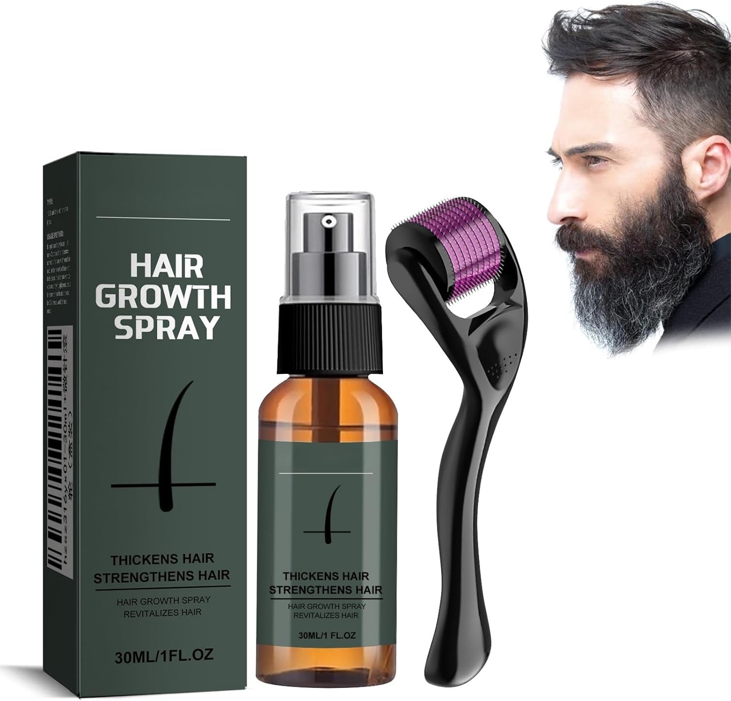 Tkekruh Huile Barbe 30Ml, Kit Spray Hydratant, Soin Homme, Qualité Supérieure Bio, Pour Barbe Soignée Et Peaux Sensibles