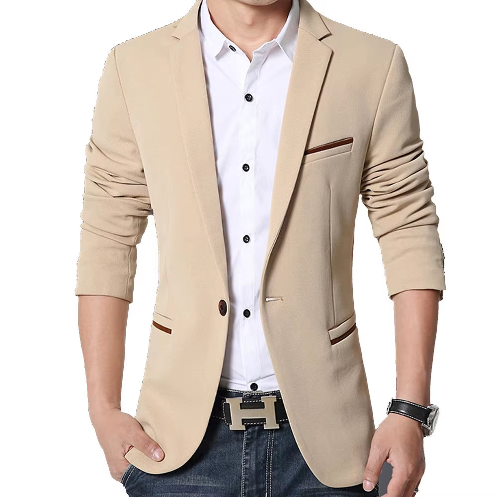 Classic Men'S Blazers 5XL Autumn Spring Korean Style Slim Suit Jacket Men Blazer Masculino Clothing Vetement Homme A3F1415