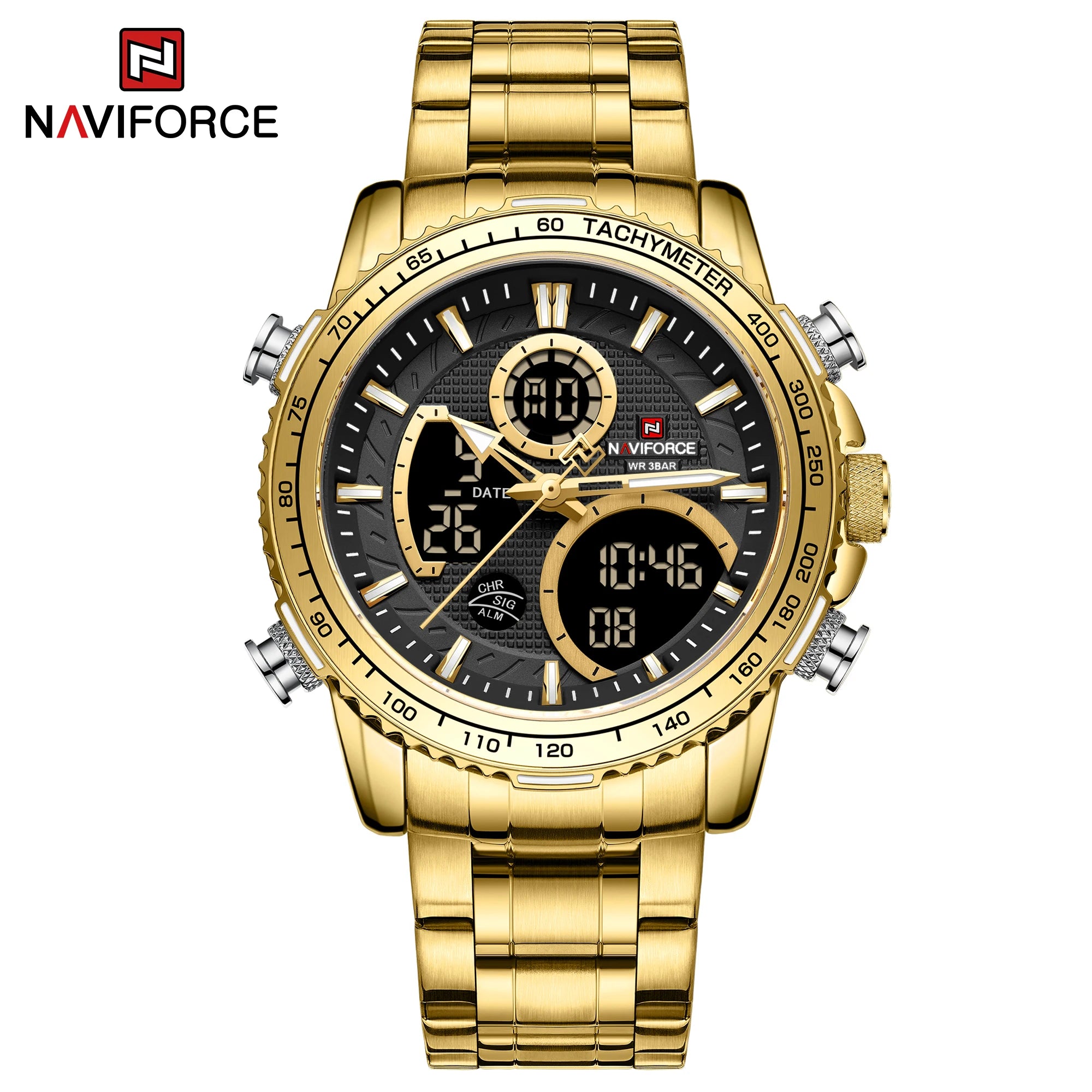 Fashion Men Watch Luxury Brand Sport Watch for Men Chronograph Quartz Wristwatch Military Waterproof Steel Band Clock