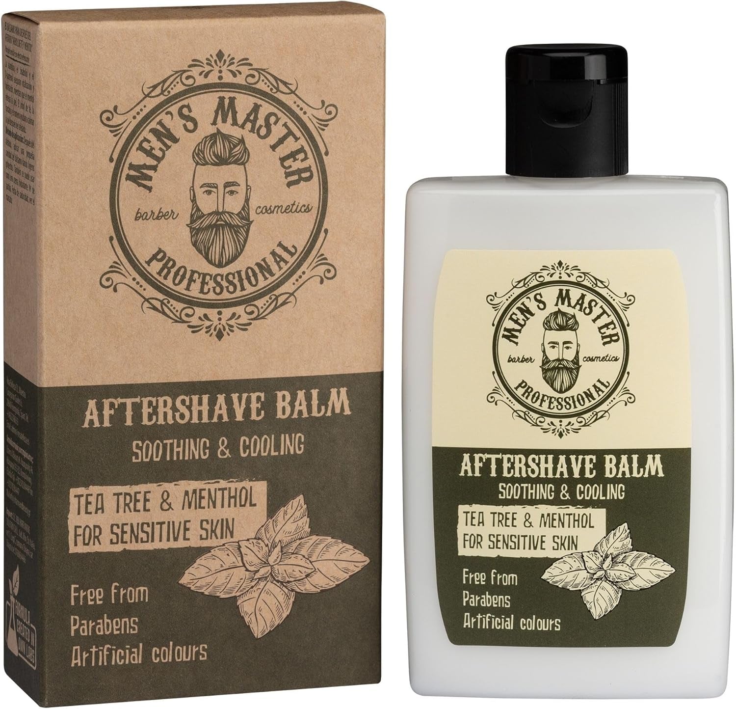 Baume Après-Rasage Au Thé Vert Et Au Menthol | Après-Rasage Pour Hommes | Baume Barbe Homme | Produit Après-Rasage | Hydratant Et Nourrissant | Soin Barbe Homme | Sans Paraben | 120 ML